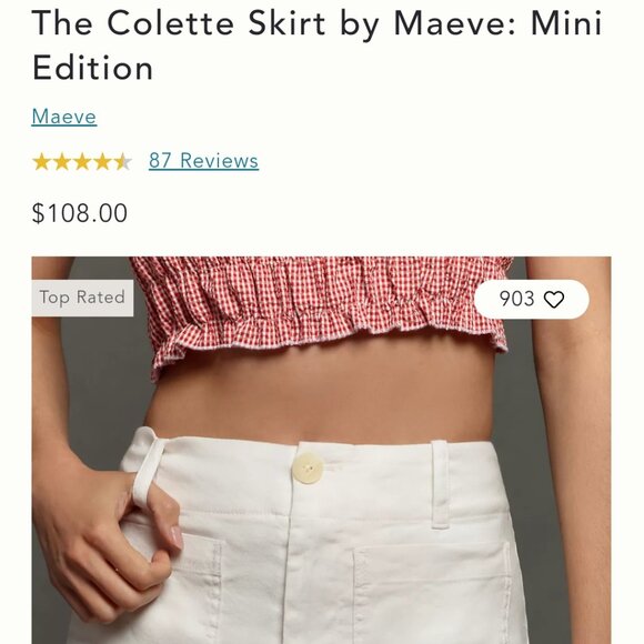 Maeve White Mini Skirt size small - Picture 15 of 15